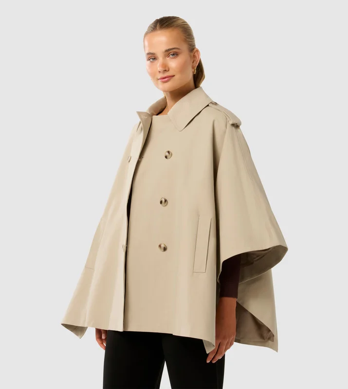 forever new  TINA Cape Trench Jacket for Women | Best Price UAE